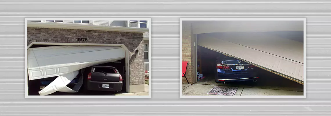 Repair Commercial Garage Door Got Hit By A Car in Harvey, Illinois